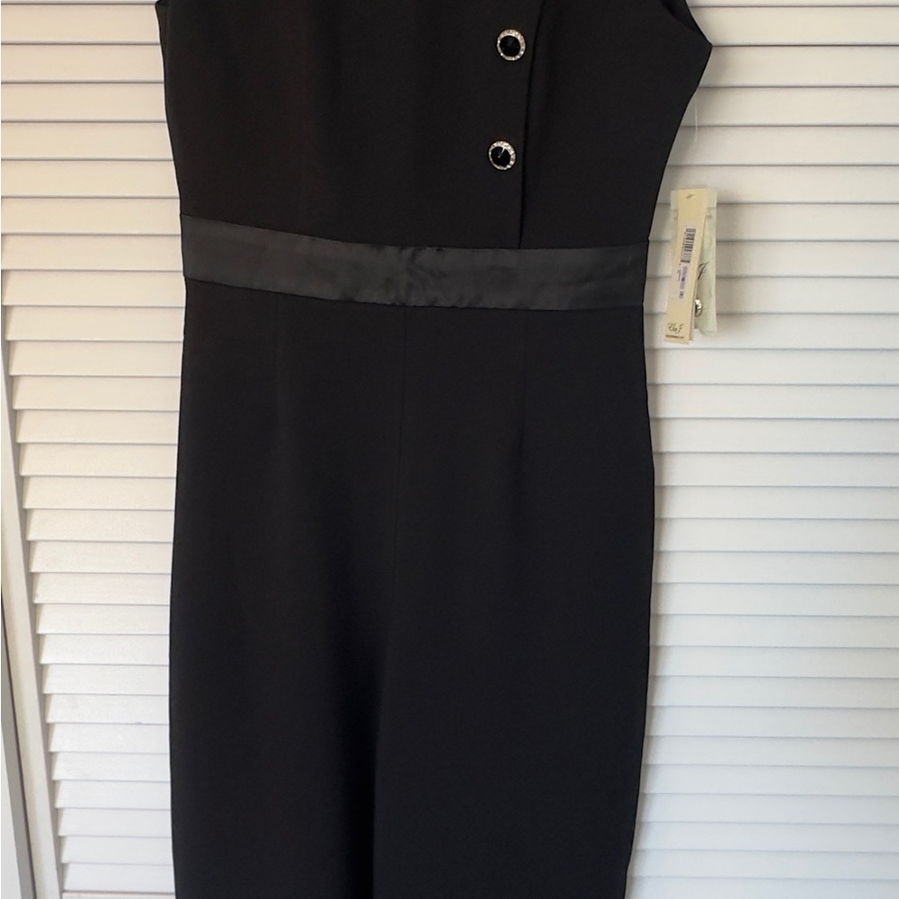Eliza J Black Sleeveless Sheath Jumpsuit for Cocktail